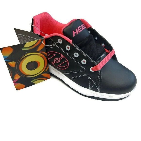 HEELYS Synthetic Upper Skate Shoes HES10460 Pink Black Youth Size 5 Womens 6 - Picture 1 of 8